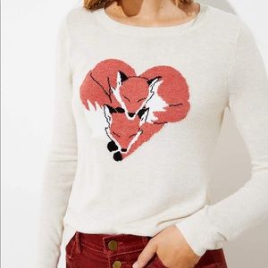 LOFT Foxes Heart Sweater